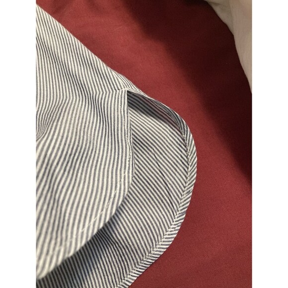 Ingrid & Isabel Maternity Blouse XL Blue White Pin Stripe - Picture 6 of 16